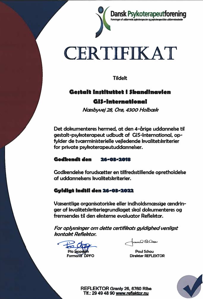 GIS PF certificate