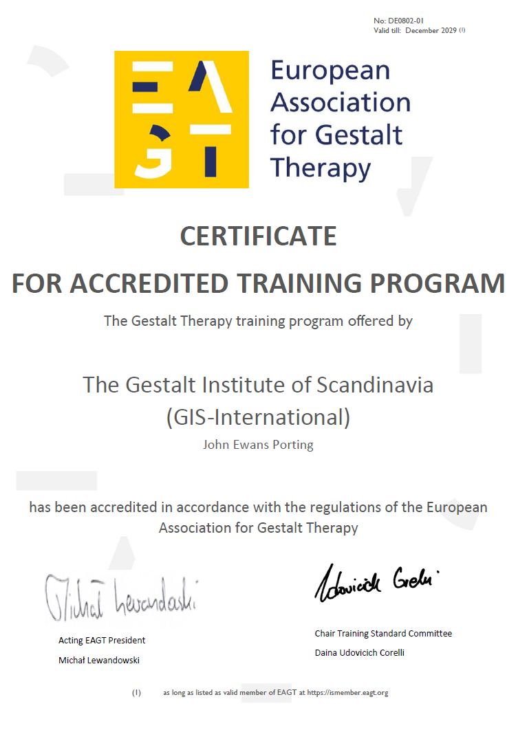 GIS EAGT certificate